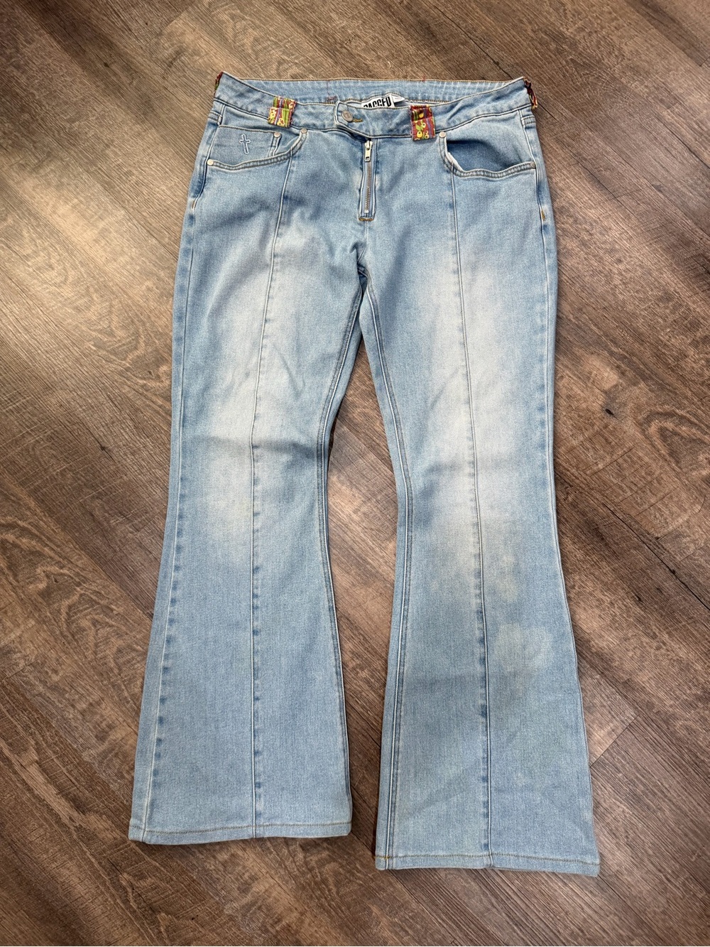RAGGED JEANS Light Wash Flare Jeans